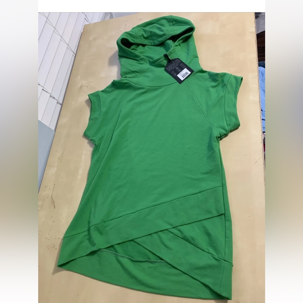 Anatomie Kara ladies small palm green cap sleeve hoodie new